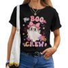 The Boo Crew Cute Ghost Coquette Halloween Costumes T-shirt