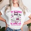 We Wear Pink In October Cute Ghost Breast Cancer T-shirt