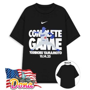 Yoshinobu Yamamoto Los Angeles Dodgers 10.14.25 Nike logo T-Shirt
