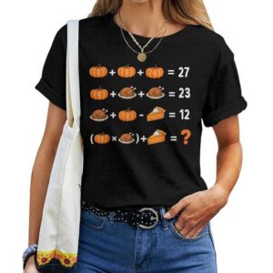 67 Meme Pumpkin Turkey Math Teacher Thanksgiving 6 7 T-shirt
