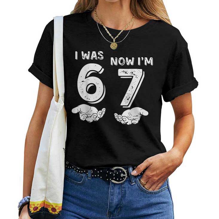 7 Year Old Birthday Was 6 Now I'm 7 67 Boy Girl T-shirt 7 Year Old Birthday Was 6 Now I'm 7 67 Boy Girl T-shirt
