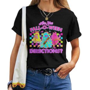 Are You Fall-O-Ween Directions Neon Ghost Teacher T-shirt