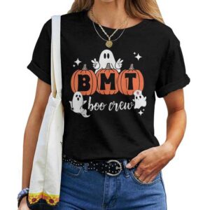 Bmt Boo Crew Halloween Ghost Bone Marrow Transplant Nurse T-shirt