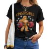 Christmas Gym Gingerbread Gingershred Xmas Workout T-shirt