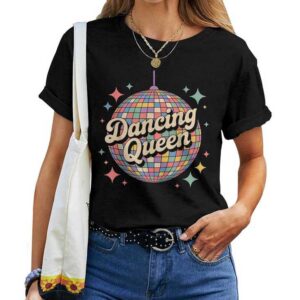Dancing Queen Disco Ball Quote Party T-shirt