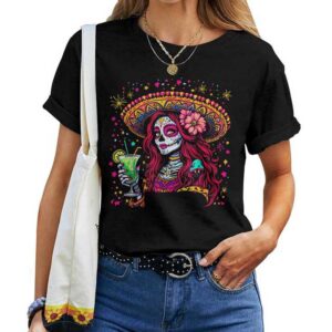 Dia De Los Muertos Mexican Day Of The Dead Sugar Skull T-shirt