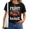 Feast Mode Turkey Vintage Fall Football Thanksgiving Boy T-shirt