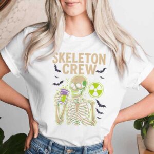 Halloween Radiology Spooky Xray Skeleton Coffee Crew T-shirt