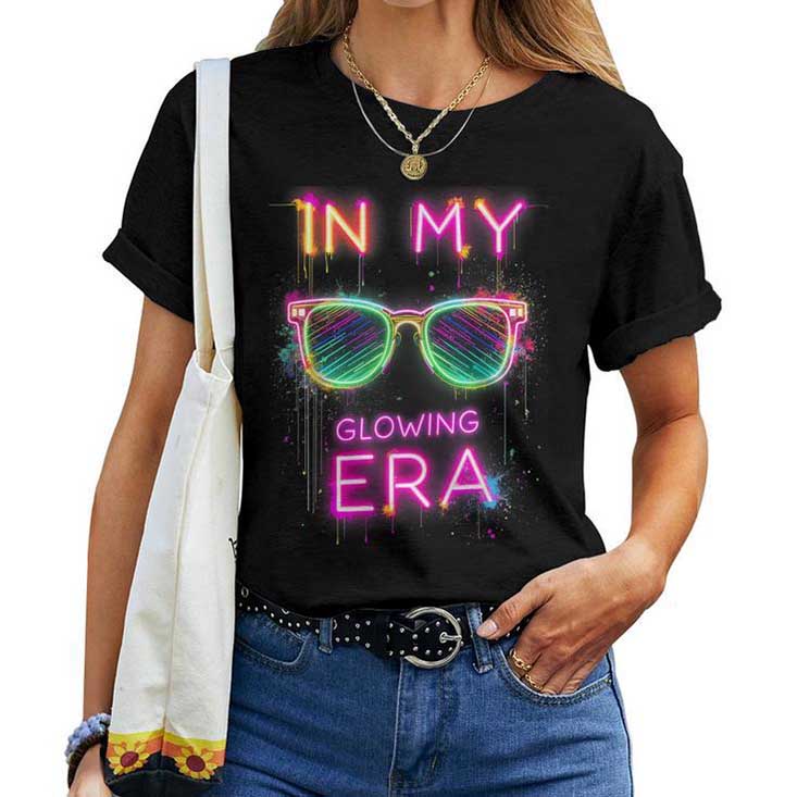 In My Glowing Era Groovy Colorful Bright T-shirt In My Glowing Era Groovy Colorful Bright T-shirt