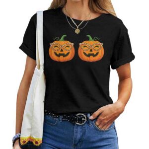 Just Here For The Pumpkins Halloween Couple T-shirt