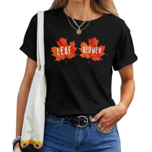 Leaf Blower Fall Costume Couple Thanksgiving Matching T-shirt