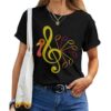Music Note Symbol Turkey Teacher Fall Thanksgiving Autumn T-shirt