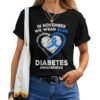 Support Type 1 Diabetes Awareness T1d Ribbon Blue T-shirt