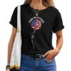 Thank You Veterans Sunflower Usa Flag Military Patriotic T-shirt