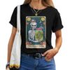 The Pickle Lover Tarot Card Messy Bun T-shirt