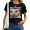 Wait I'm Goated Cat Silly Cat Meme Graphic T-shirt