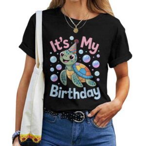 It's My Birthday Sea Turtle Cute Ocean Animal Party T-shirt