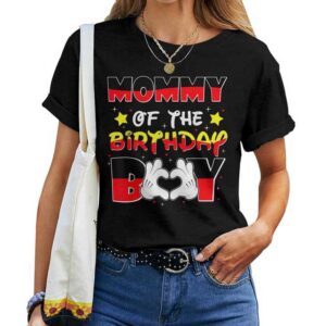 Mommy Of The Birthday Boy Matching Mom Son Family Bday T-shirt