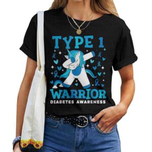 Type One Diabetes Awareness Unicorn Boys Girls T1d Diabetic T-shirt